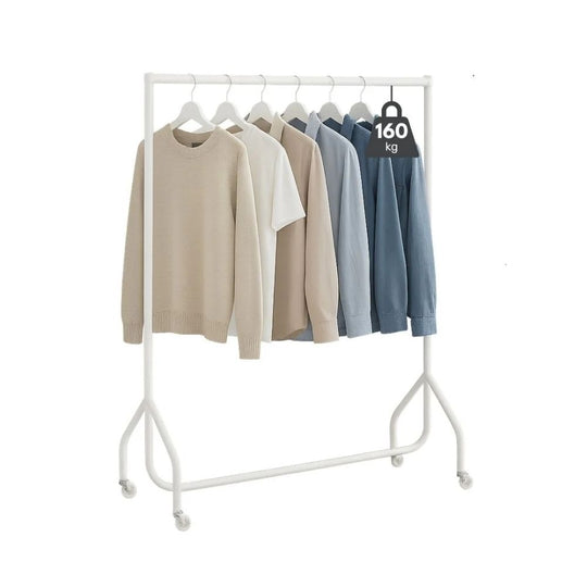 4ft White Heavy Duty Clothes Rail (160kg Capacity) | Standard Steel Rack