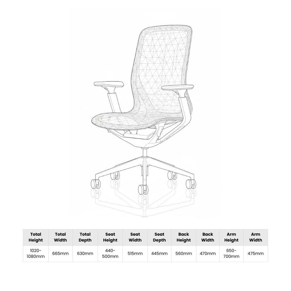 Dark Grey High-Back Ergonomic Mesh Office Chair with Adjustable Arms