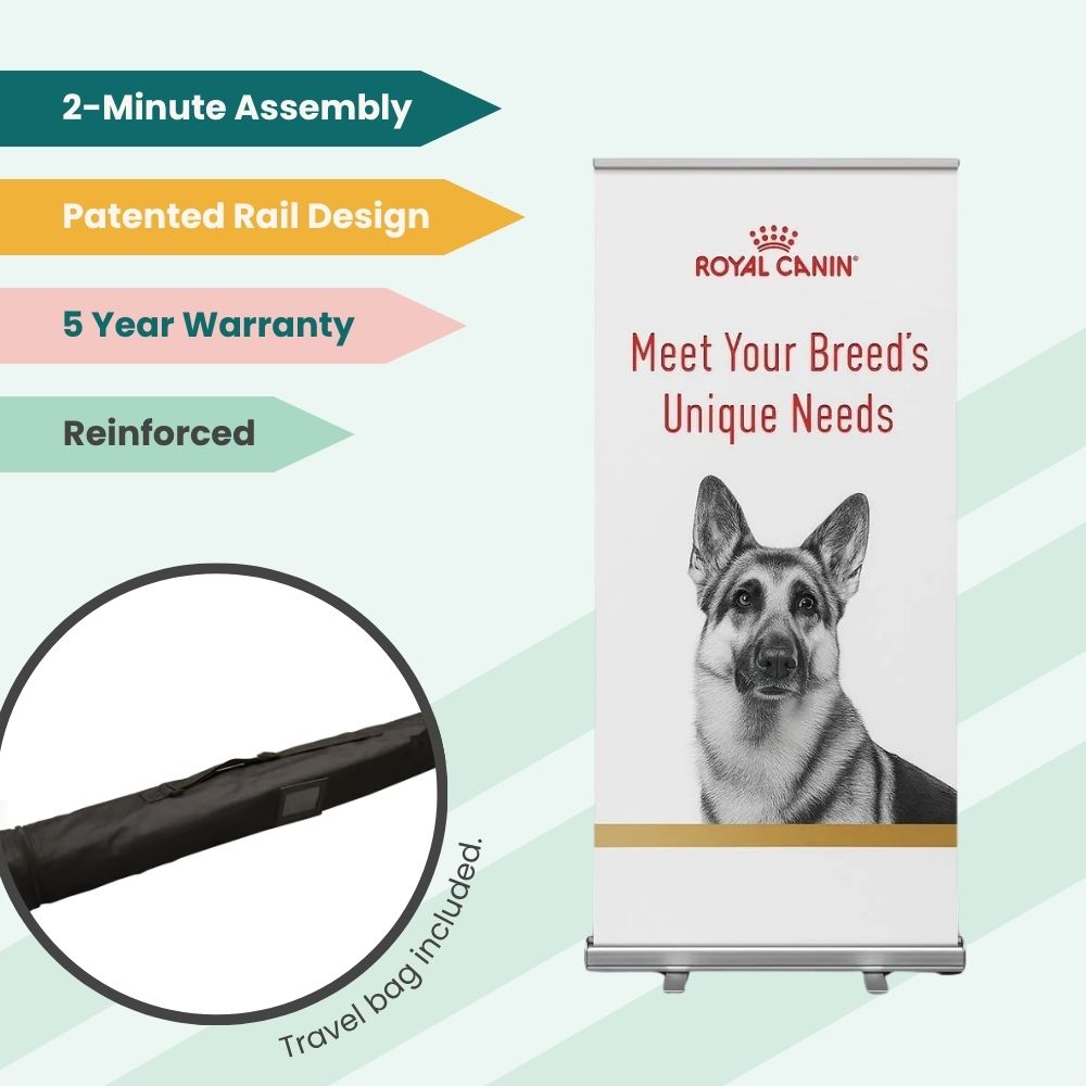 Silver Roller Banner Stand 1200mm | Hardware Only