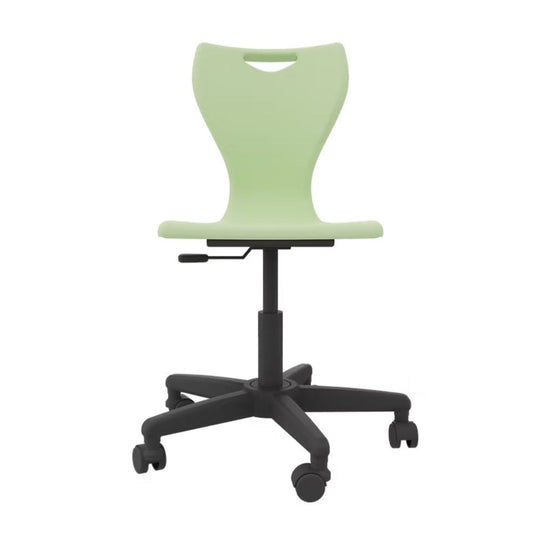 Apple Green Classic Polypropylene Swivel Computer Chair on 5 Castors