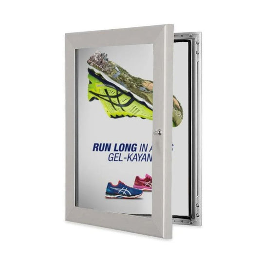 A2 Lockable Outdoor Poster Frame Silver (SFLA2) | Weather Sealed