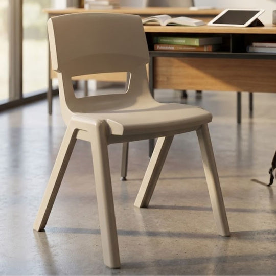 Beige Postura+ Ergonomic One Piece Classroom Chair -  8-11 Years