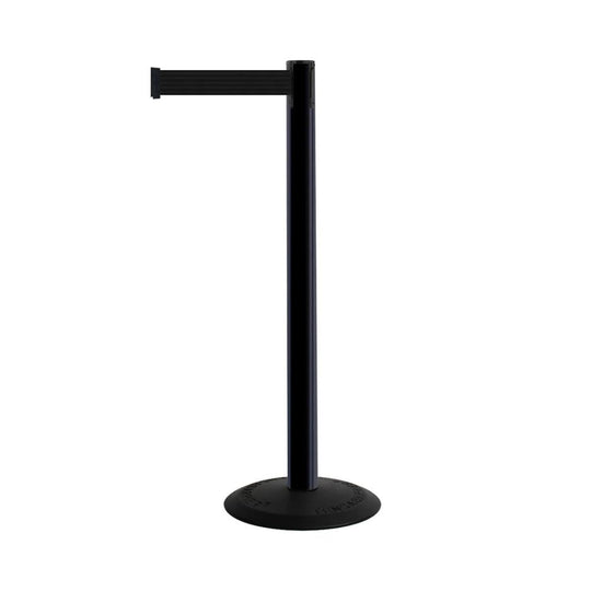 Tensabarrier Advance Black Barrier Post 2.3m Black Belt (BQT128) | Safety Brake