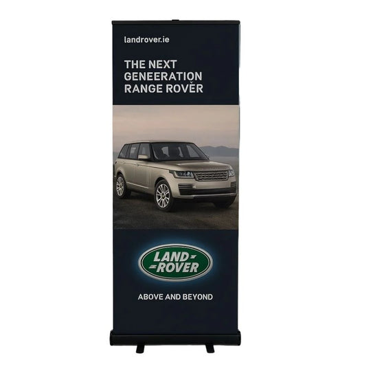 Black Roller Banner Stand 800mm (RB1000BK) | Hardware Only