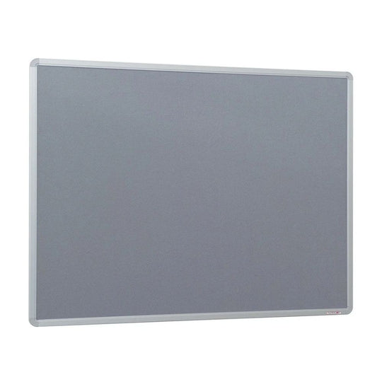 Grey Felt Noticeboard with Aluminium Frame - 1200mm x 900mm | Modern Office
