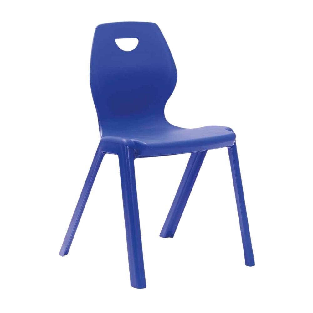 Blue One-Piece Heavy Duty School Chair - Size 4 - 8-11 Years