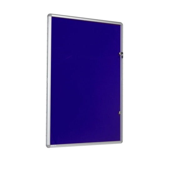 Tamperproof Dark Blue Felt Noticeboard 900 x 600mm (NBL9060DB) | Lockable