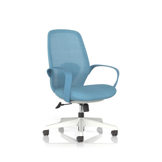 Blue Mesh Task Operator Chair with Arms