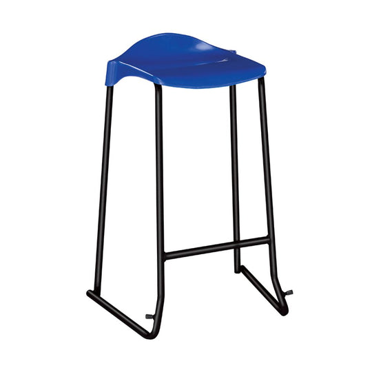 Classic Plastic Stacking Stool with Skid Base - 445mm