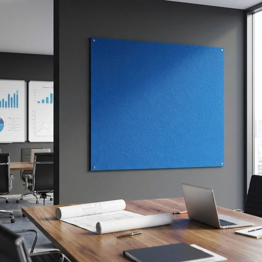Eco-Friendly Unframed Noticeboard - Blue Felt 1500 x 1200mm