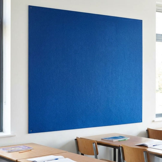 Unframed Fire Resistant Noticeboard - 1200mm x 1200mm | Blue Felt Class B