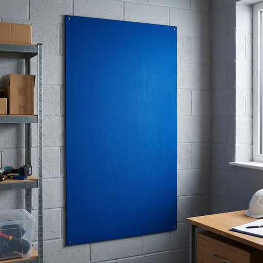 Unframed Fire Resistant Noticeboard - 1800mm x 1200mm | Blue Felt Class B
