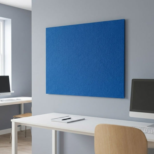 Unframed Fire Resistant Noticeboard - 1200mm x 900mm | Blue Felt Class B