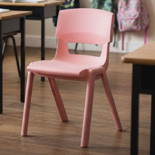 Blush Pink Postura+ Ergonomic One Piece Classroom Chair - 8-11 Years