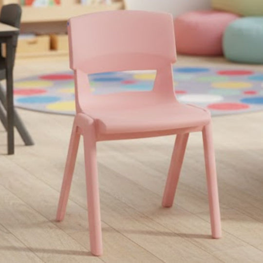 Blush Pink Postura+ Ergonomic One Piece Classroom Chair - 4-6 Years