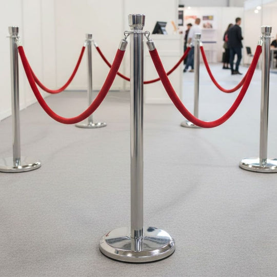 Tensabarrier Advance Rope Barrier Post - Polished Chrome