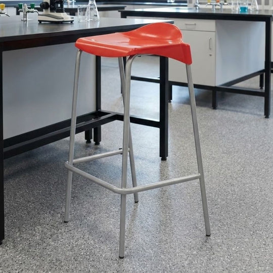 Classic 4-Legged Plastic Stacking Stool - 445mm