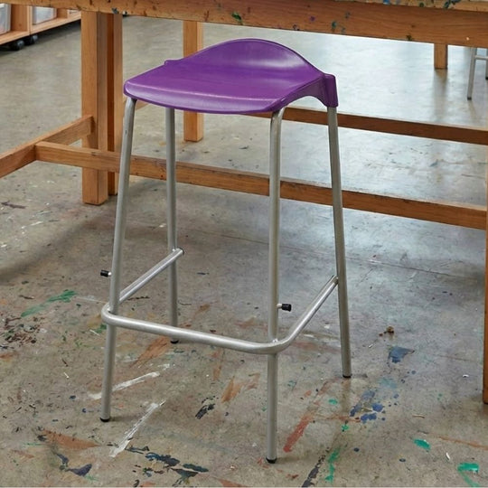 Classic 4-Legged Plastic Stacking Stool - 610mm Height