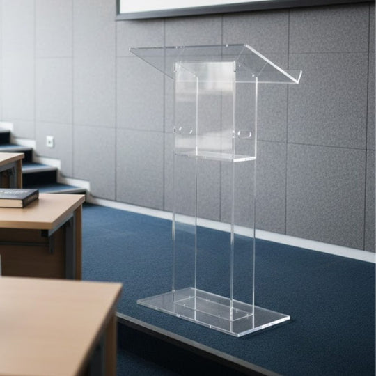 Clear Acrylic Lectern 685mm (LT950) | Modern Podium