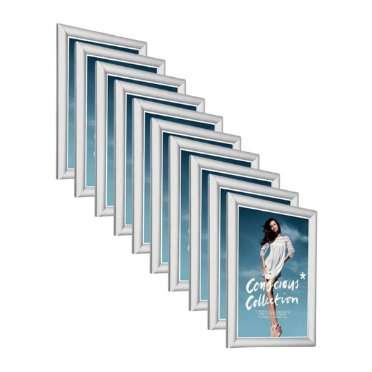 Pack of 10 A4 Silver Snap Frame (SFA4M) | Bulk Buy