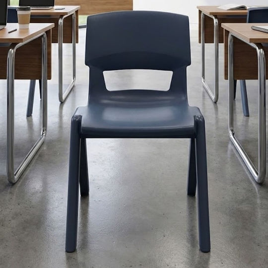 Dark Grey Postura+ Ergonomic One-Piece Classroom Chair - 14+ Years
