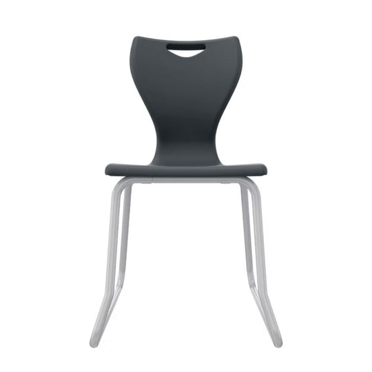 Dark Grey Anti-Tilt Skid-Base Senior School Chair - Size 6 - 14+ Years