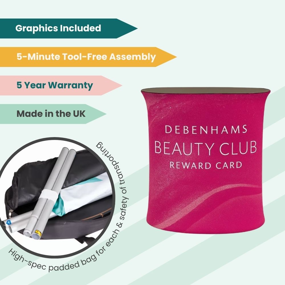 Debenhams Beauty Club card with shimmering pink finish, used for loyalty rewards in beauty retail.