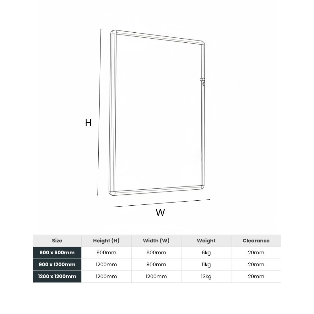 Size chart and diagram showing panel dimensions, weight, and clearance for installation planning.