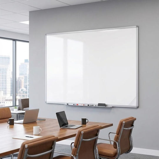 Double Sided Whiteboard - 1800 x 1200mm - Plain & 25mm Grid Surface