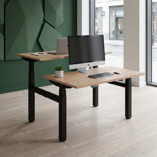 Back to Back Electric Sit-Stand Desk 1200mm (UK Made)