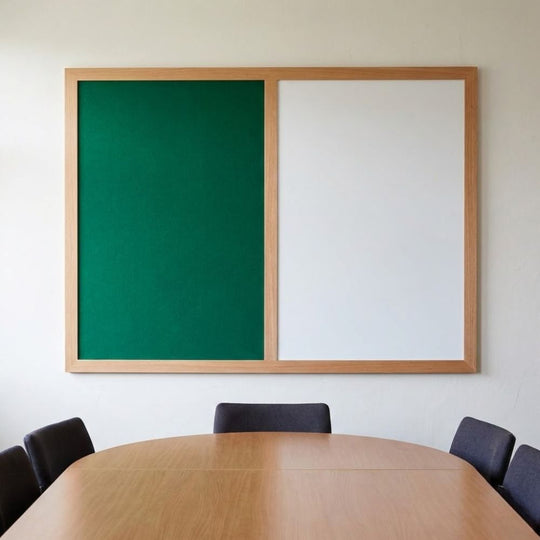 Eco-Friendly Combination Board - Green/Whiteboard 1200 x 900mm - Wood Frame