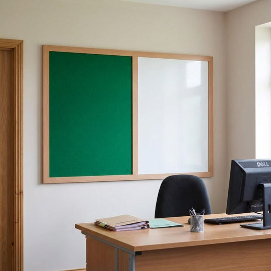 Eco-Friendly Combination Board - Green/Whiteboard 1800 x 1200mm - Wood Frame