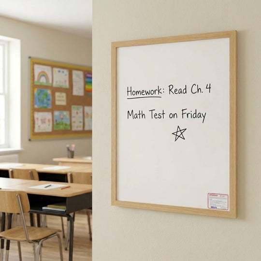 Eco-Friendly Whiteboard - 1200 x 900mm - Wood Effect Frame