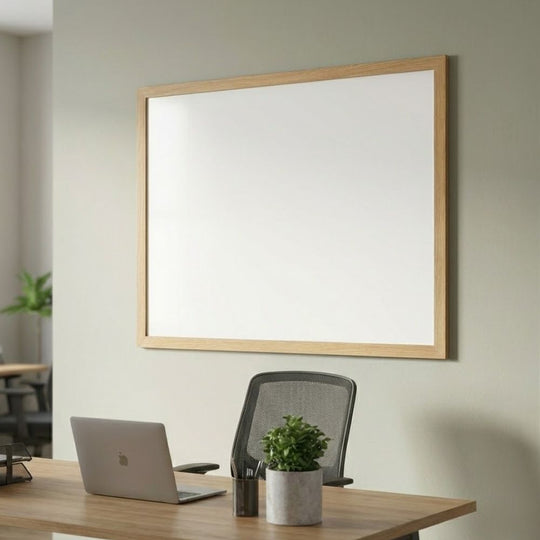 Eco-Friendly Whiteboard - 1200 x 900mm - Wood Effect Frame