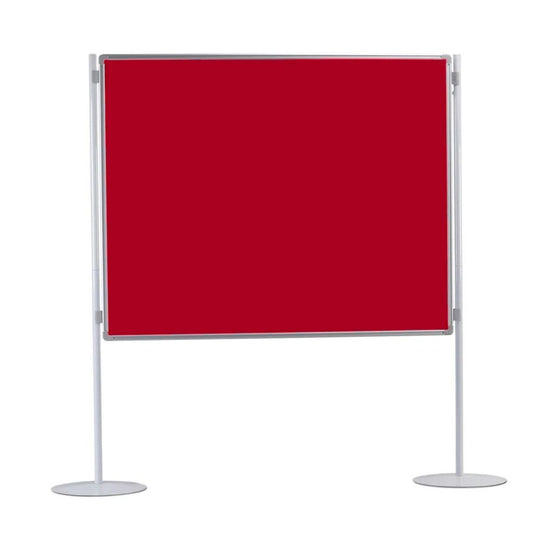Red Aluminium Framed Partitioning Screen - 1500mm x 1200mm | Safety & Zoning