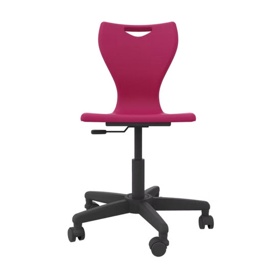 Fuchsia Pink Classic Polypropylene Swivel Computer Chair on 5 Castors