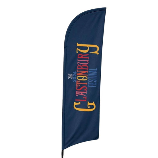 5m Glass Fibre Feather Flag Kit - Drive-On Car Base - Custom Print