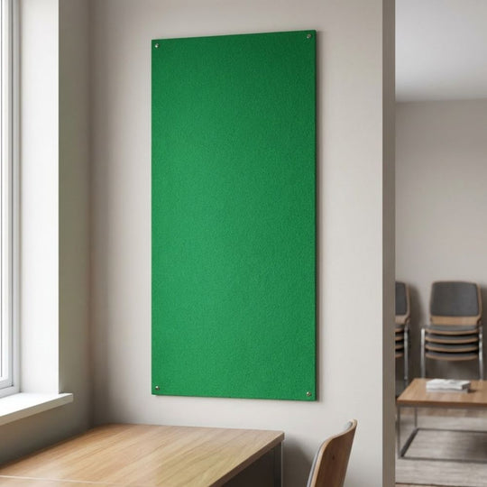 Unframed Fire Resistant Noticeboard - 1800mm x 600mm | Green Felt Class B