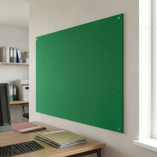 Unframed Fire Resistant Noticeboard - 900mm x 600mm | Green Felt Class B
