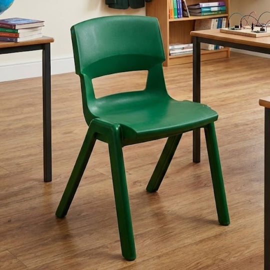 Green Postura+ Ergonomic One Piece Classroom Chair -  11-14 Years
