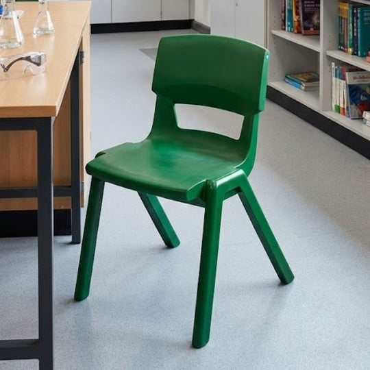 Green Postura+ Ergonomic One Piece Classroom Chair -  8-11 Years