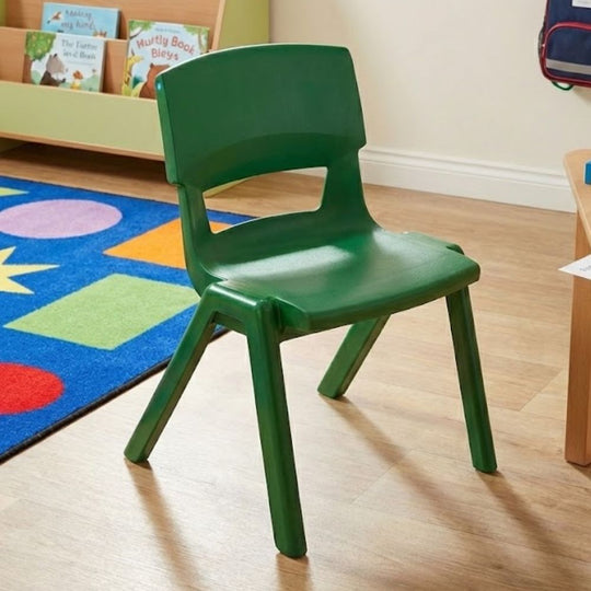 Green Postura+ Ergonomic One Piece Classroom Chair - 4-6 Years