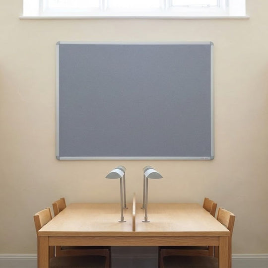 Grey Felt Noticeboard Aluminium Frame 1800 x 1200mm (NBA1218G) | Large Pinboard