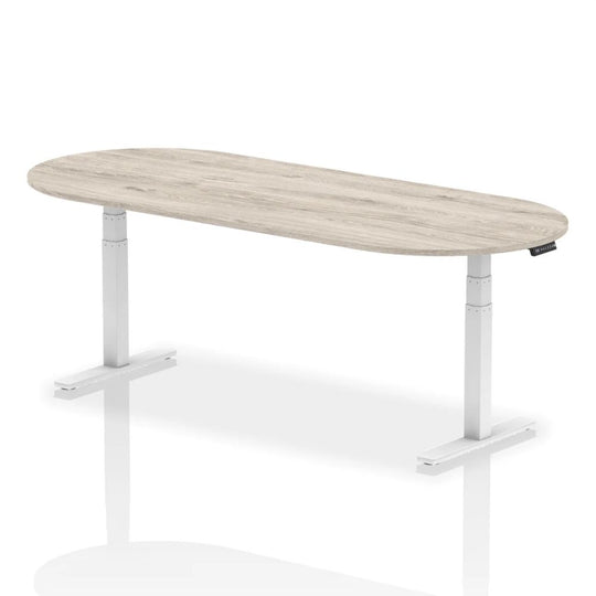 8-Person Electric Sit-Stand Rounded Edge Boardroom Table