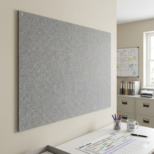 Eco-Friendly Unframed Noticeboard - Grey Felt 1200 x 900mm