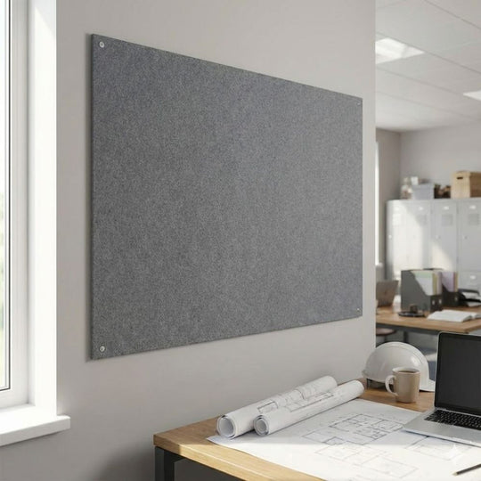 Unframed Noticeboard 180x120cm | Grey Felt | Eco | Cobolt