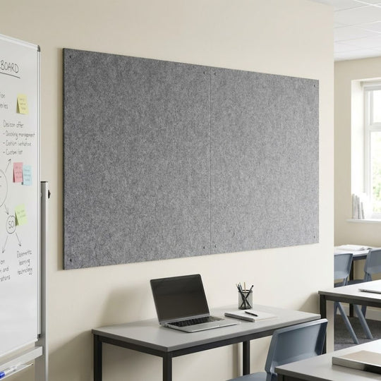 Eco-Friendly Unframed Noticeboard - Grey Felt 2400 x 1200mm