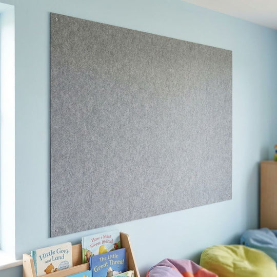 Unframed Fire Resistant Noticeboard - 1500mm x 1200mm | Grey Felt Class B