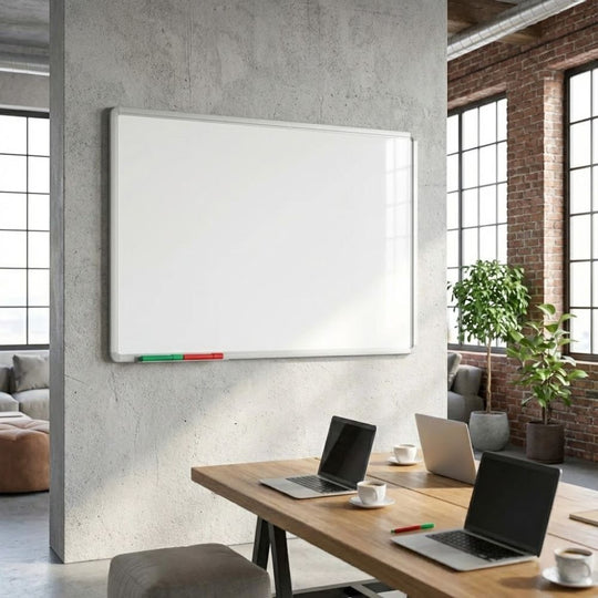Heavy Duty VES Magnetic Whiteboard - 1200 x 900mm - Vitreous Enamel Steel