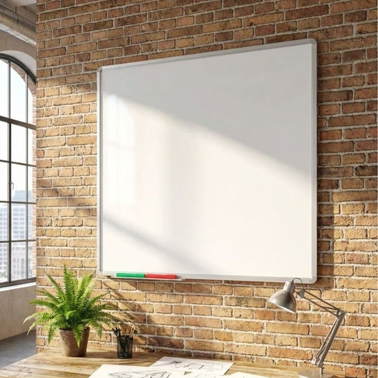 Heavy Duty VES Magnetic Whiteboard - Square 1200 x 1200mm - Vitreous Enamel Steel
